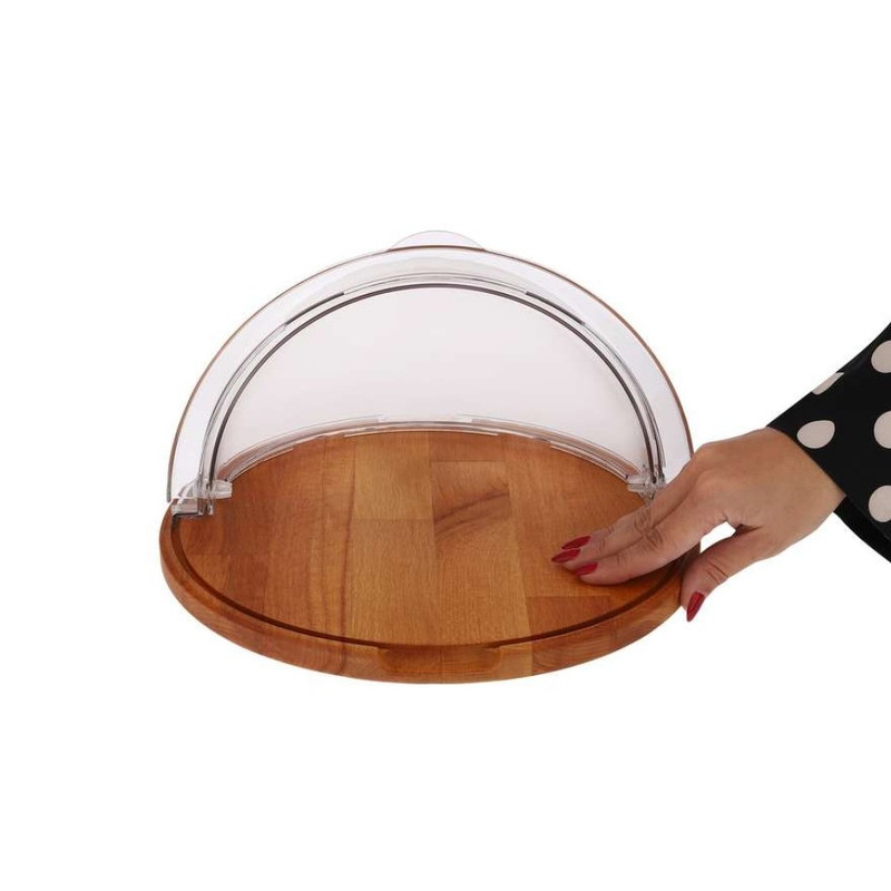 ظرف سرو کیک لیمون مدل زیره چوبی کد HS2179