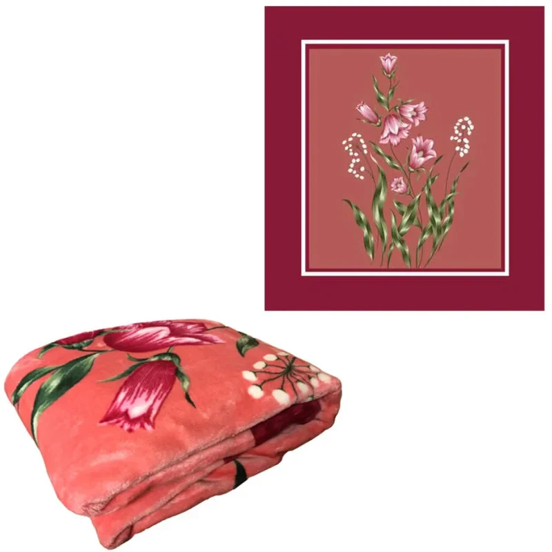 پتو 1 نفره گلبافت مدل برتر گلدار سایز 200x140 سانتی‌متر