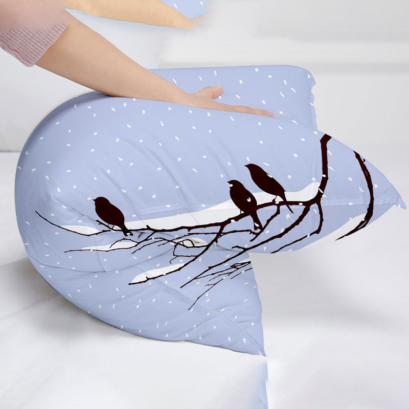رو بالشی مدل پرنده خوش اقبال کد F2PI1002 مجموعه دو عددی