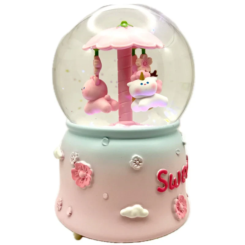 گوی موزیکال مدل پمپی Sweet طرح کراسل حیوانات دوست داشتنی کد PA1623.2.200