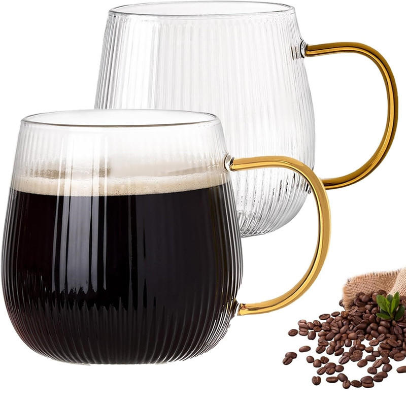 لیوان مدل طرح دار دسته رنگی کد 867 بسته شش عددی