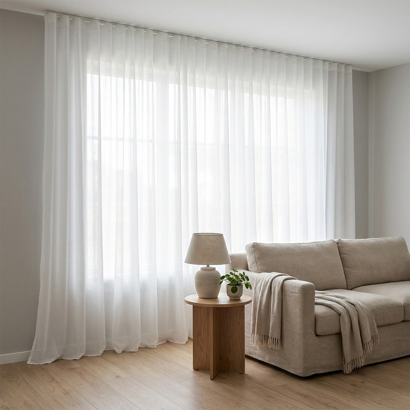 پرده مدل ساده حریر مات سایز 700x280 سانتی متر
