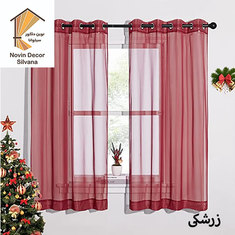پرده نوین دکور سیلوانا مدل حریر 180 سایز 180 × 140 سانتی متر