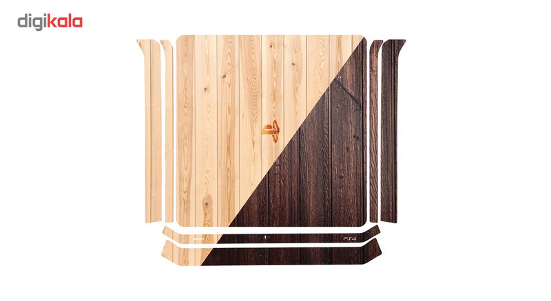 برچسب افقی پلی استیشن 4 اسلیم گراسیپا طرح Wooden