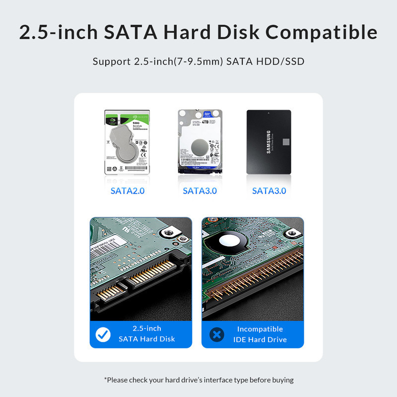 قاب هارددیسک اکسترنال 2.5 اینچی usb-C اوریکو مدل 2577C3-V1
