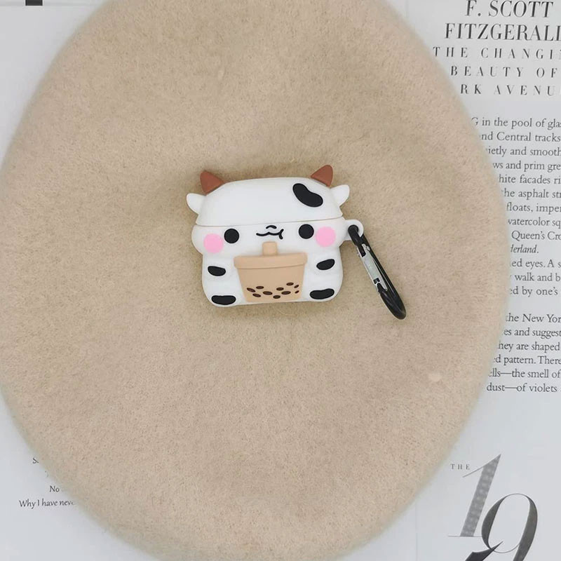 کاور مسیر طرح Bubblee Tea Cow مناسب برای کیس اپل ایرپاد 4  4ANC