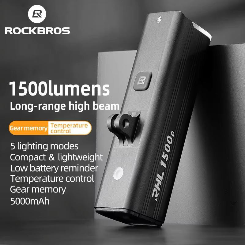 چراغ جلوی دوچرخه راکبراس مدل RHL1500 LUMEN