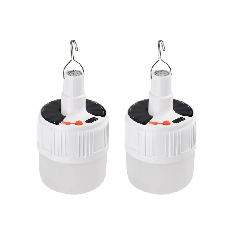 چراغ اضطراری مدل شارژی ریموت دار کد Led-Bulb-2500 مجموعه 2 عددی