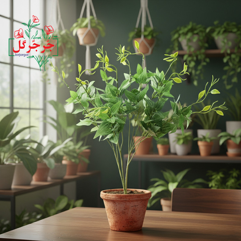 گل مصنوعی جُرجُرگل مدل بوته برگ چای