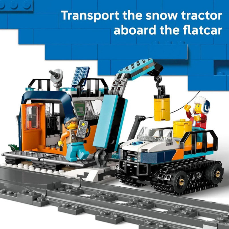 لگو ۱۵۱۷ تکه سری سیتی مدل Explorers’ Arctic Polar Express Train کد 60470