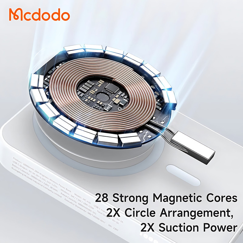 پاوربانک مک دودو مدل MC-4261 20W ظرفیت 10000 میلی آمپرساعت