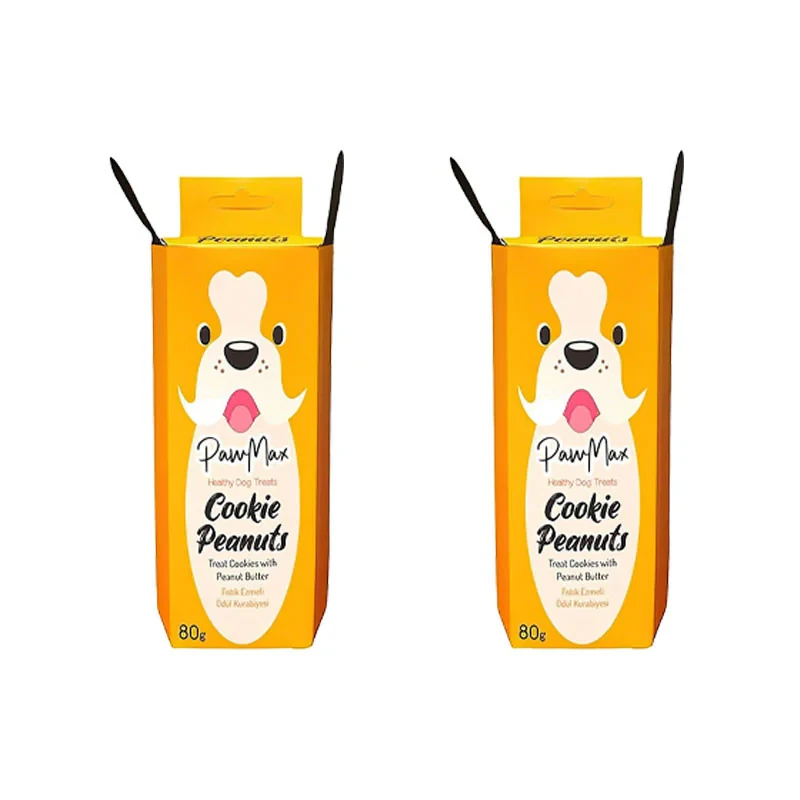 بیسکویت تشویقی سگ پاومکس مدل Peanuts وزن 80 گرم بسته 2 عددی