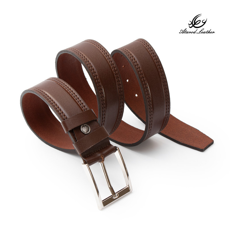 کمربند مردانه چرم عطارد مدل چرم طبیعی کد B75