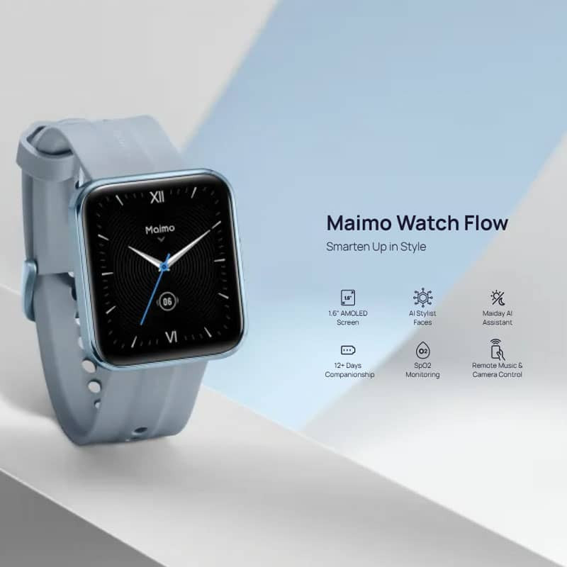 ساعت هوشمند 40.5 میلی متری مایمو مدل Flow WT2106 با بند سیلیکونی