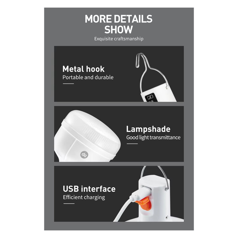 چراغ آویز چادر دی پی مدل DP-7813C