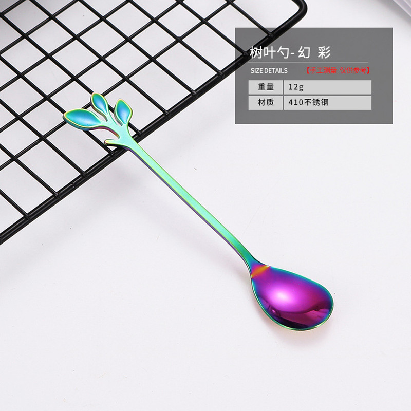 قاشق چای خوری مدل برگ کد 00670 مجموعه 6 عددی