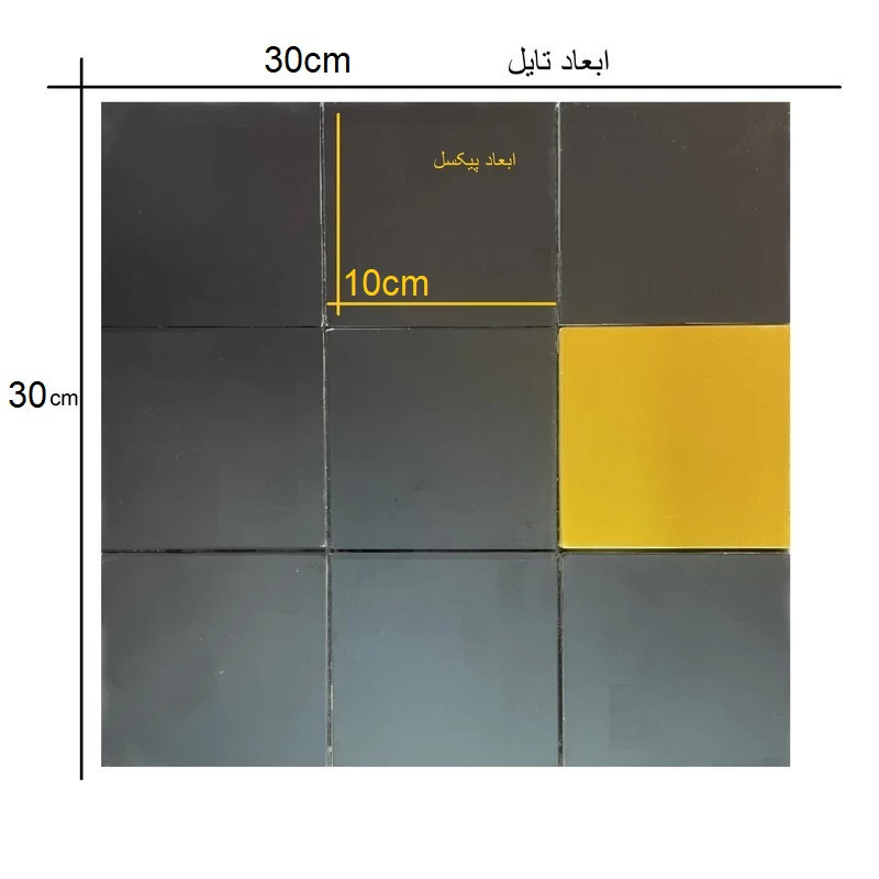 دیوارپوش مدل تایل بین کابینتی پشت چسبدار کد 9009b بسته 6 عددی
