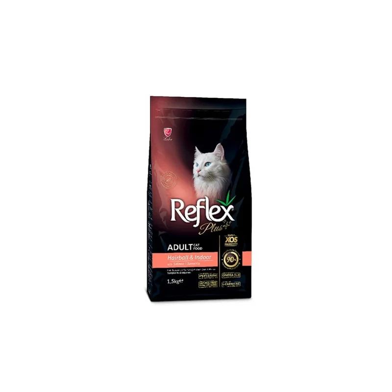 غذای خشک گربه رفلکس پلاس مدل Hairball & Indoor وزن 1.5 کیلوگرم