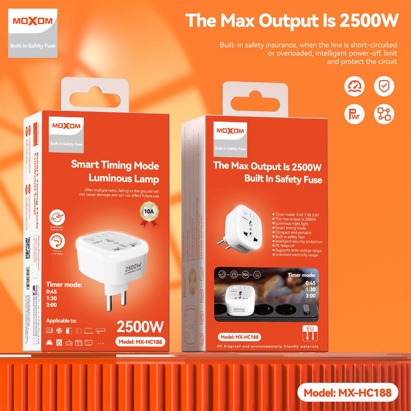 محافظ ولتاژ 2500 وات 10 آمپر موکسوم مدل MX188