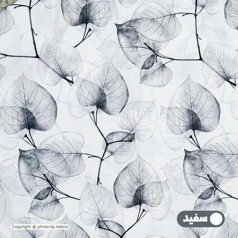 روکش لحاف پنبه آدنو مدل برگ کد IR228 دو نفره سایز 220x240 سانتی‌متر