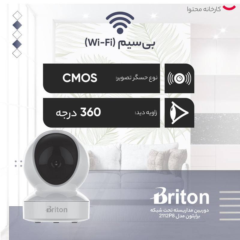 دوربین مداربسته تحت شبکه برایتون مدل 2112P8