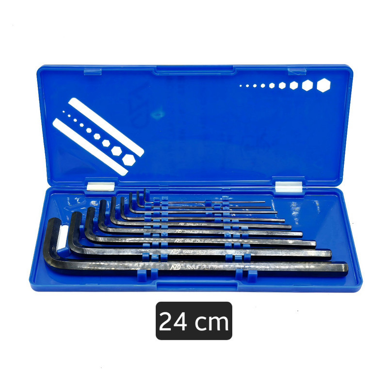 آچار آلن بلند ای زد دی مدل جعبه دار کد CR-V-9PCS مجموعه 9 عددی