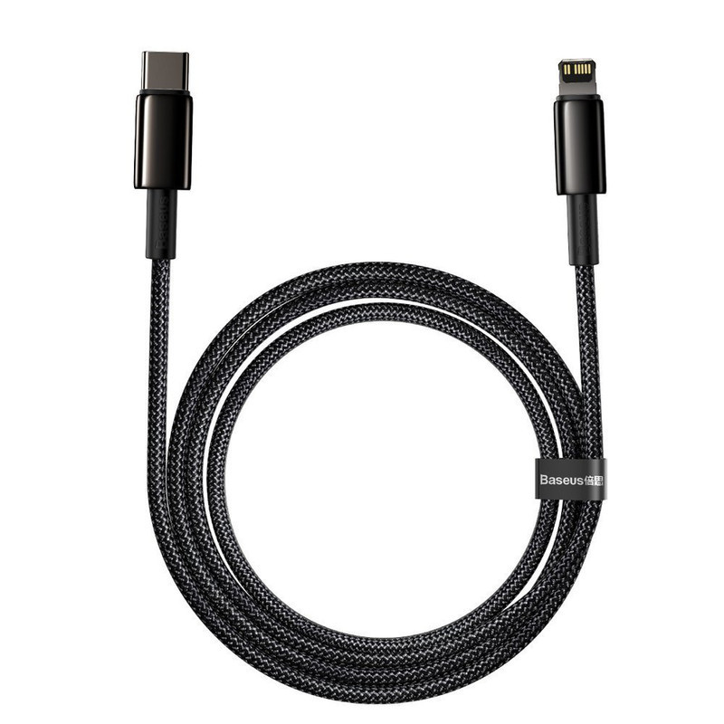 کابل تبدیل USB-C به لایتنینگ باسئوس مدل Tungsten طول 2 متر