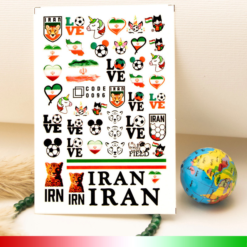 برچسب لنز ناخن مدل ایران کد 96