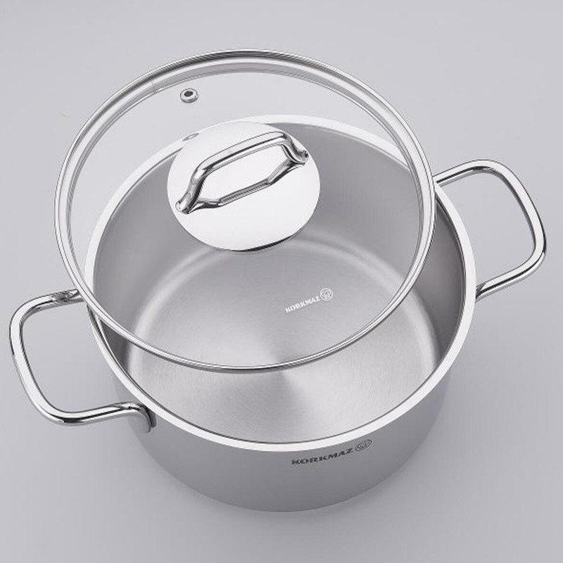 سرویس قابلمه تابه استیل 9 پارچه کرکماز طرح Perla کد A1609