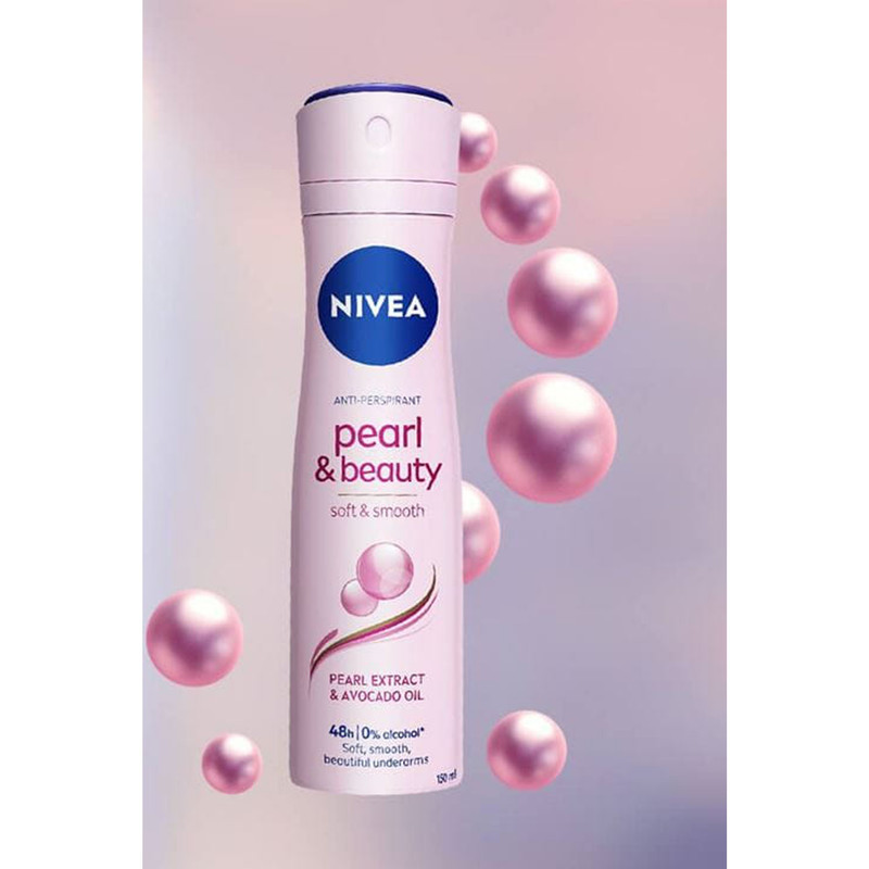 اسپری ضد تعریق زنانه نیوآ مدل Pearl and Beauty Smooth and Soft حجم 150 میلی لیتر