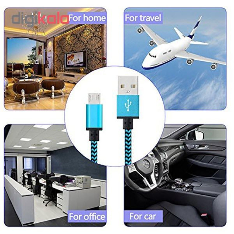 کابل شارژ، انتقال اطلاعات و تبدیل USB به MicroUSB المو مدل X-S-N طول 1 متر