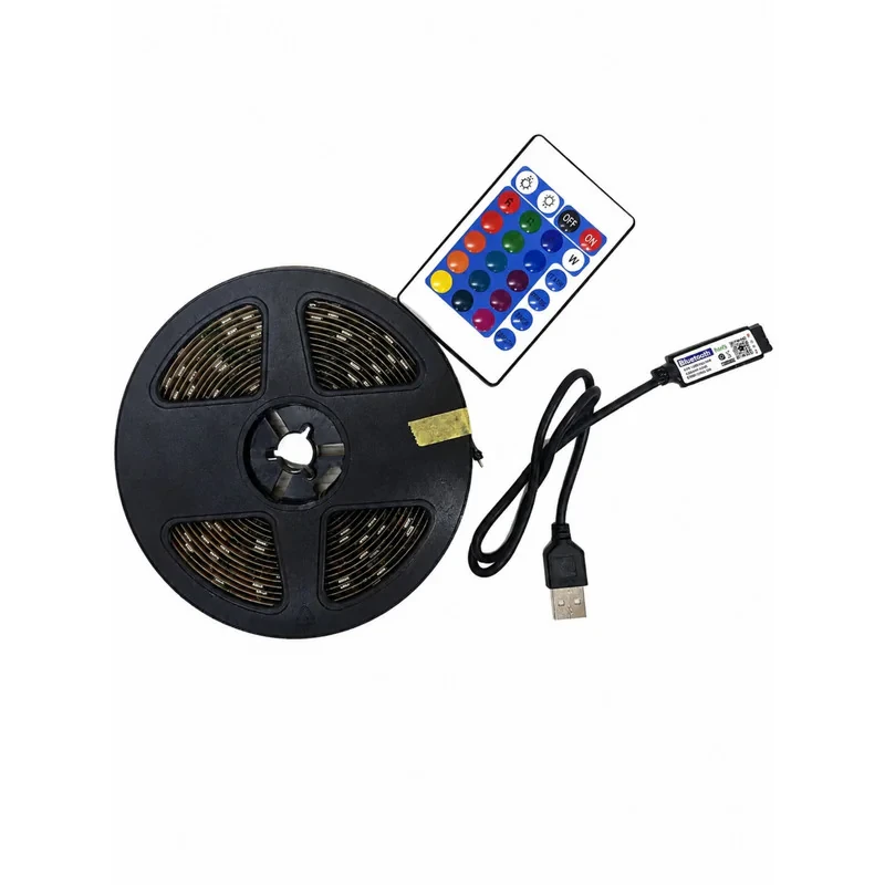 ریسه ال ای دی مدل فول کالر هوشمند بلوتوثی کد RGB IC usb 5v طول 5 متر
