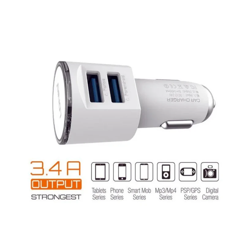 شارژر فندکی الدینیو مدل DL-C29 به همراه کابل تبدیل microUSB
