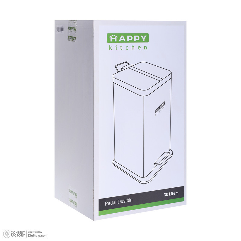 سطل زباله پدالی هپی کیچن مدل HK-PB30 گنجایش 30 لیتر