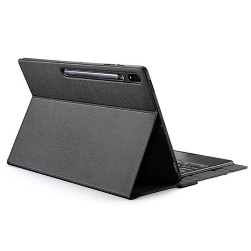 کیف کلاسوری کیبورد دار دوکس دوکیس مدل Tri-Fold مناسب برای تبلت سامسونگ Galaxy Tab S8 Ultra X900X906