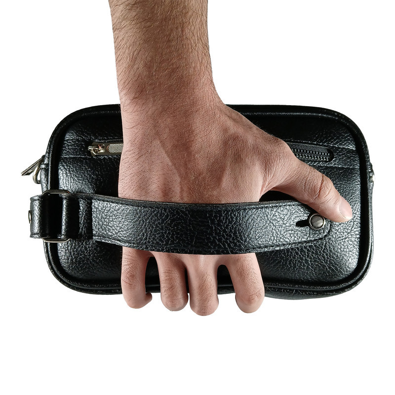کیف دستی و دوشی مردانه چرم مصنوعی مدل QZ-HBF-001