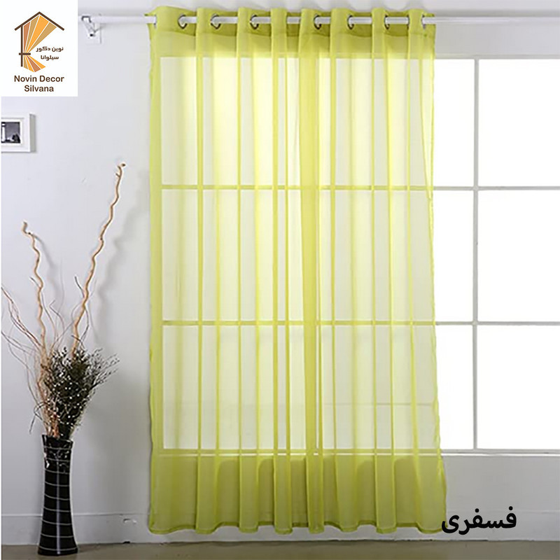 پرده پانچ نوین دکور سیلوانا مدل حریر 3 سایز 280x300 سانتی‌متر