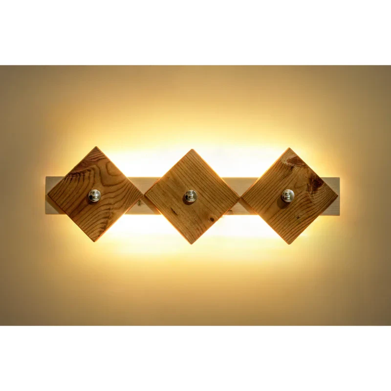 چراغ دیواری مدل چوبی کد Triple 40