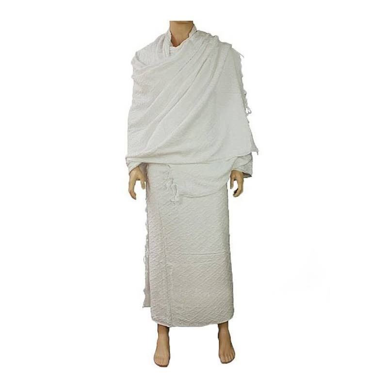حوله احرام مدل گلدار سایز 200x100 سانتی متر مجموعه 2 عددی