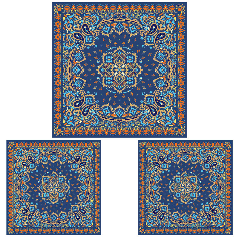 ست رومیزی سه تکه طرح ترمه کد 9962