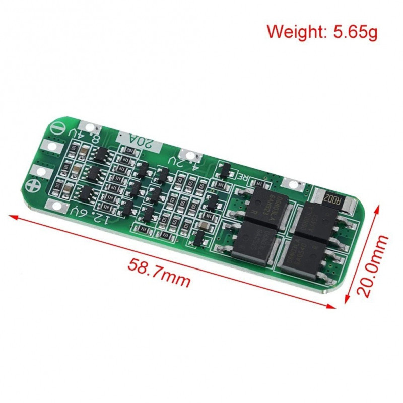 ماژول محافظ شارژ باتری لیتیومی مدل KSRE-3Cell-20A