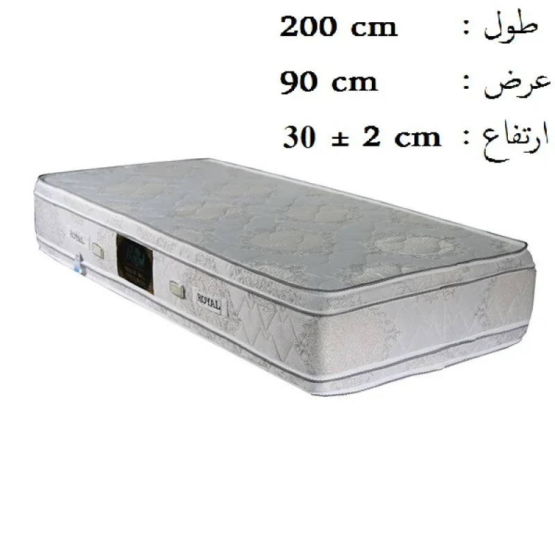 تشک رویال مدل مدیکال سوپر طبی‌ فنری کد M10P یک نفره سایز 200 × 90 سانتی‌ متر