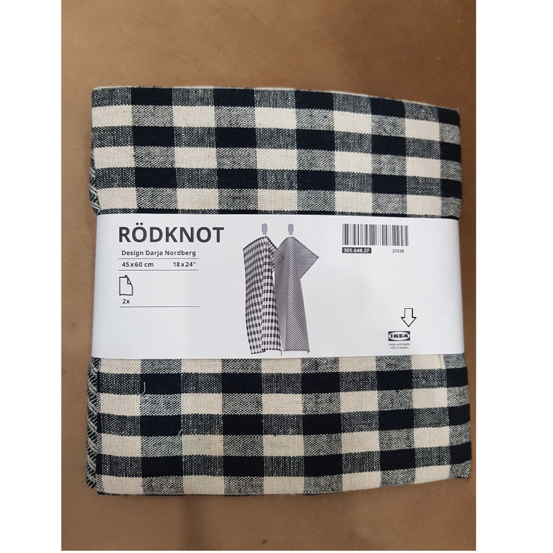دستمال آشپزخانه ایکیا مدل RÖDKNOT کد 64837 مجموعه دو عددی