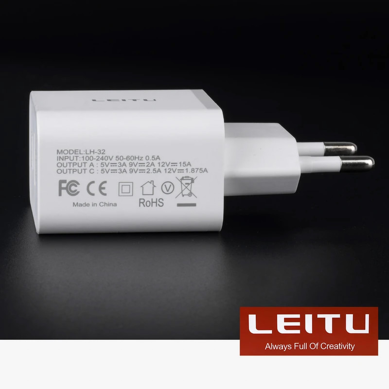 شارژر دیواری 22.5 وات لیتو مدل LH-32 به همراه کابل تبدیل لایتینینگ