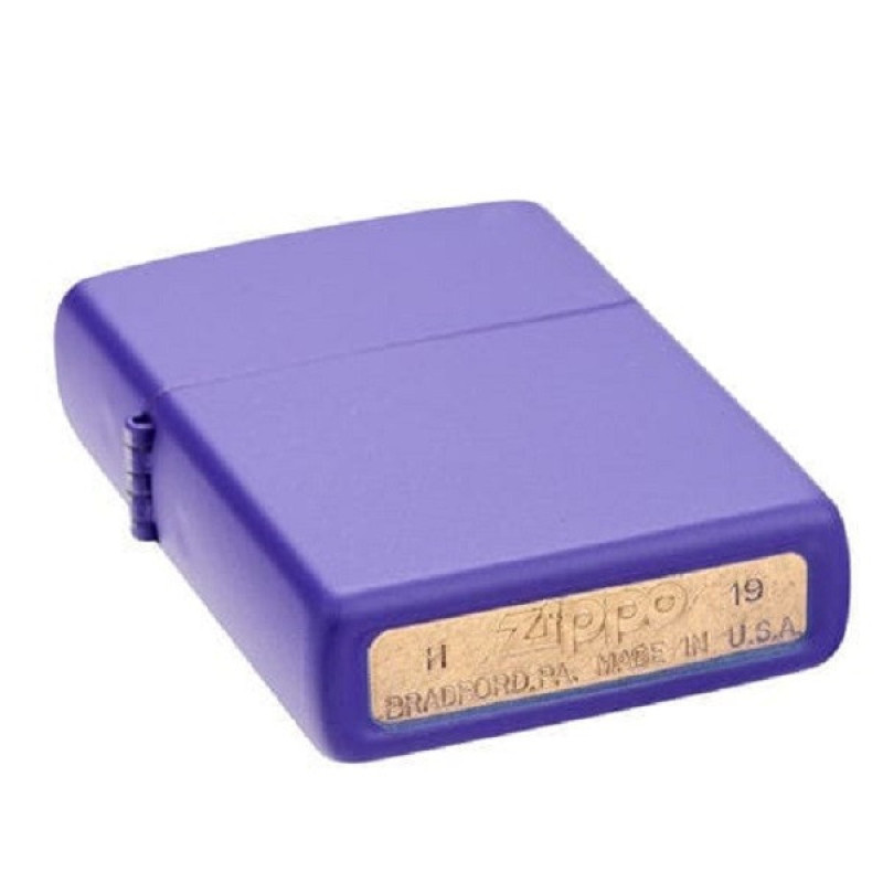 فندک بنزینی زیپو مدل PURPLE MATTE ZIPPO LOGO کد 237ZL