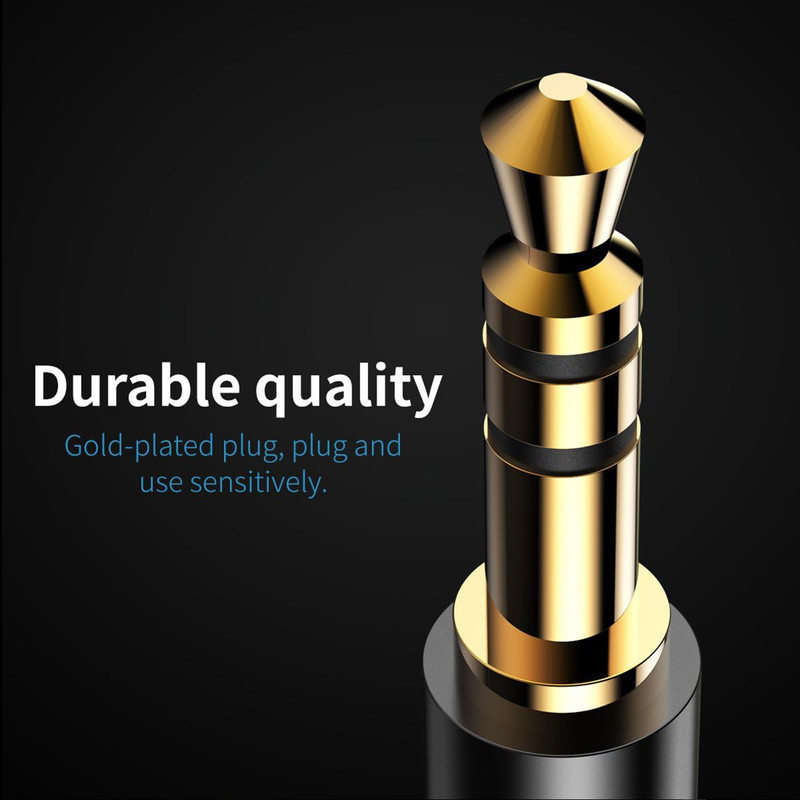 کابل تبدیل USB-C به AUX باسئوس مدل CAM01 طول 1.2 متر