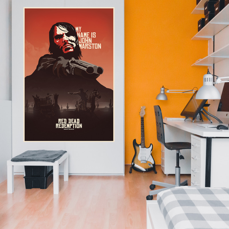 تابلو شاسی مدل گیمینگ رد دد جان مارسون red dead redemption کد 1273