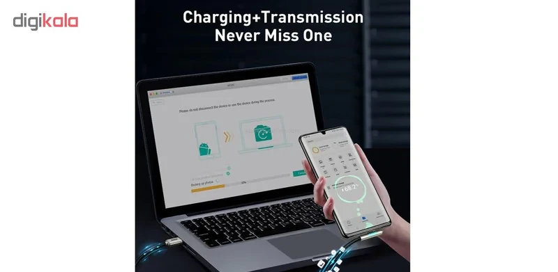 کابل تبدیل USB به USB-C باسئوس مدل CAT7C-B طول 1 متر