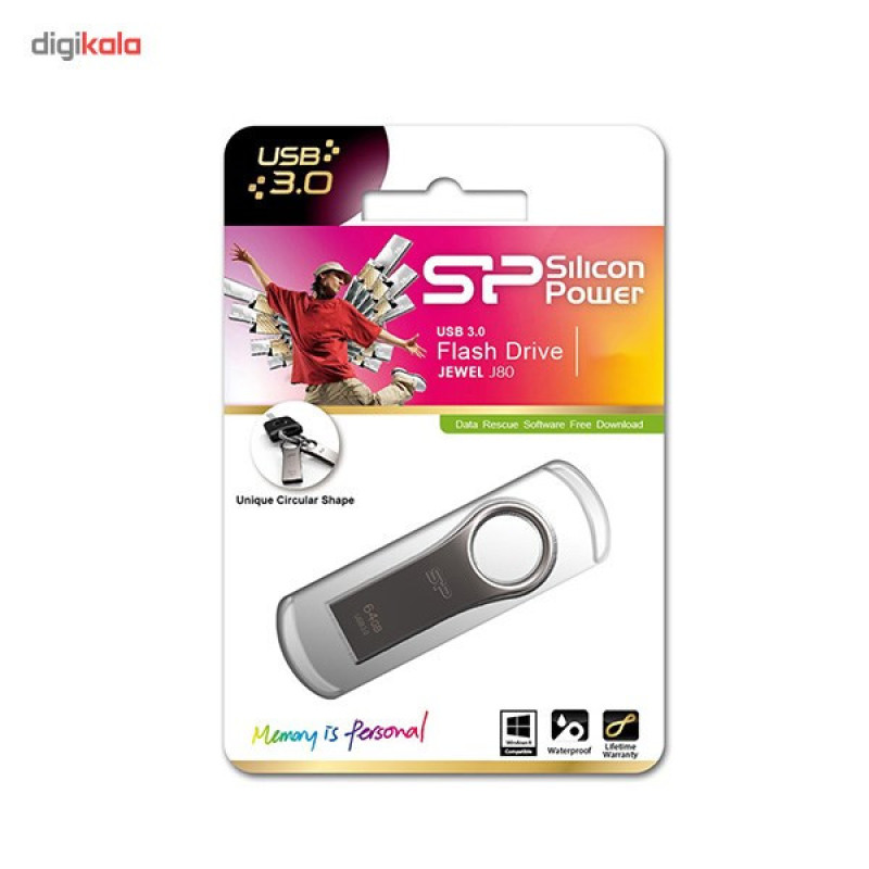 فلش مموری Silicon Power مدل جویل J80 ظرفیت 64 گیگابایت