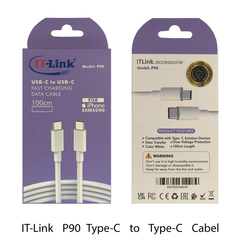 کابل تبدیل USB-C آی تی لینک مدل P90 طول 1 متر